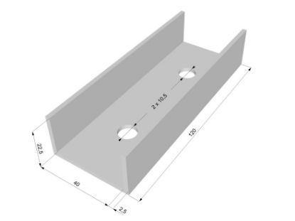 Obrázek Spojka Solar U45x25 pro profil 40mm